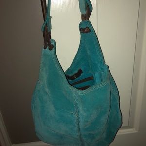 Lucky brand suede Hobo bag